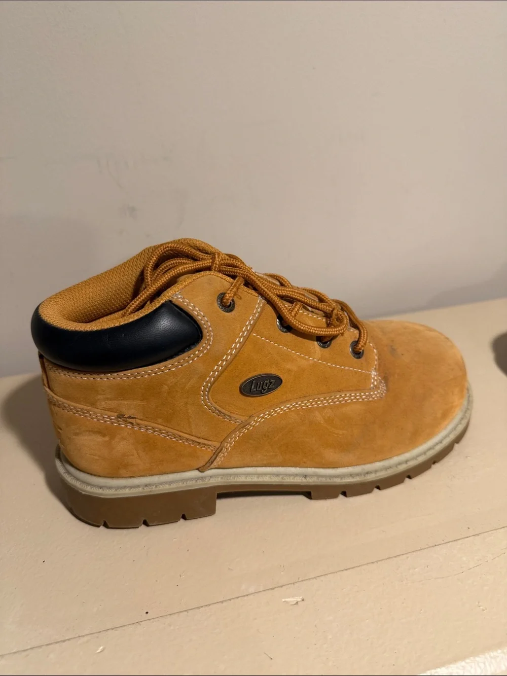 Men's Casual Lace-Up Suede Work Shoes - Tan